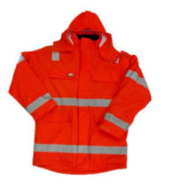 Orange Solid Working PU Waterproof Raincoat/Reflective Safety Clothing